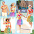 TOODOO Elastic Hawaiian Hula Grass Skirt with Flower Costume Set for Party Beach Dance Fancy Dress, Multicolor, 2 Sets(Gentle Color) TOODOO Elastic Hawaiian Hula Grass Skirt with Flower Costume Set for Party Beach Dance Fancy Dress, Multicolor, 2 Sets(Gentle Color)
