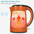 Secura Original Stainless Steel Double Wall Electric Water Kettle 1.8 Quart with Auto Shut-Off & Boil-Dry Protection, Orange SWK-1701DO/HB-3227B