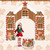 Bucherry 7 Pcs Gingerbread Playhouse Christmas Gingerbread House Decorations Christmas Cardboard Castle with Candy Arch 43 x 51 mas Party Decoration Box Fort for Xmas Winter Birthday Holiday Party