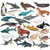 24PCS Mini Ocean Animal Figurines - Realistic Sea Creatures Toy Figures with Sharks, Whales & Walrus - Under The Sea Life Figure for Party Decoration, Easter Egg Filler & School Project