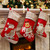 WEWILL Lovely Christmas Stockings Set of 3 Santa, Snowman, Reindeer, Xmas Character 3D Plush Linen Hanging Tag Knit Border for Family Kids