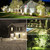 SUNVIE 120V Spot Lights Outdoor LED Landscape Lighting 12W AC Spotlights for Yard Waterproof Landscape Spotlight with Spiked Stake for Tree Garden Pathway Warm White Flag Lights US 3-Plug in, 4 Pack