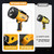 FORTO Rechargeable Spotlight, 200000 Lumens Handheld Spot Light with Foldable Stand, 6 Modes IPX7 Waterproof LED Spot Lights for Walk The Dog Hunting Camping Hiking Boating (Yellow)