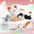 gnomantic 5 Pieces Cat Stuffed Animals with Babies Inside Belly - 1 Mommy Stuffed Cat with 4 Kittens - Stuffed Kitty Plush Toys for Kids Age 3-8, Gifts Ideal for Christmas, Valentine's, Birthday