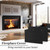 Black Fireplace Blanket for Heat Loss & Save Energy - Indoor Fireplace Air Blocker Safety Cover for The Living Room | Year-Round Comfort, 39x32