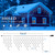 oopswow Icicle Lights Outdoor Decorations 300 LED 33ft 8 Modes Curtain Fairy String Light with 50 Drops, LED String Light Indoor for Wedding Party Holiday Christmas Decorations,Blue+White