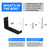 HEART ART Black Shelf Bracket 6 inch, J Metal Heavy Duty Shelf Support Brackets 4 Pack,6.3" L×4.8" H×1.2" W
