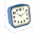 5.5" Large Analog Alarm Clock • Silent Non Ticking • Gentle Wake • Beep Sounds • Increasing Volume • Battery Operated Snooze and Manual Light • Retro Blue
