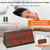 DreamSky Wooden Digital Alarm Clocks for Bedrooms - Electric Desk Clock with Large Numbers, USB Port, Loud Alarm for Heavy Sleepers, Adjustable Volume, Dimmer, Snooze, DST, Wood Décor, Adapter Powered