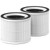 2 Pack True HEPA Replacement Filter for HIMOX H06 & Afloia Gala Air Purifiers, 3-Stage Filtration with Activated Carbon