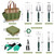 Garden Tool Tote Solid Bag with 11 Piece Hand Tools,Best Gardening Gift Set Organizer with Vegetable Garden Tool Kit,Free Kneeler Pad,Digging Claw Gloves and All Necessary Gardening Accessories