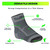 TechWare Pro Ankle Brace Compression Sleeve - Relieves Achilles Tendonitis, Joint Pain. Plantar Fasciitis Foot Sock with Arch Support Reduces Swelling & Heel Spur Pain. (Gray, L/XL)
