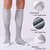 FITRELL 3 Pairs Compression Socks for Women and Men 20-30mmHg- Circulation and Muscle Support Socks for Travel, Running, Nurse, Knee High, Medical GREY S/M