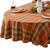 Newbridge Thanksgiving Culloden Plaid Fabric Weave Napkins Traditional Bold Rust Green 100% Cotton Plaid Table Cover, Set of 4 Dinner Napkins