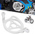 Funparts Sur Ron Case Saver,Ventilated Engine Case Guard CNC for Surron Sur Ron Light Bee X/S/L1E Segway X260 X160 Electric Dirt Bike EBike Silver