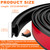 Black Rubber Weather Stripping Door Seal Strip, D Shape Door Weather Seal Strip, Self-Adhesive Soundproofing Frame Insulation Tape for Doors Frame/Window Seal,Blocks Cold Drafts Noise