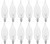 CYLYT 12-Pack E12 Candle Light Bulbs 40W Warm White 2500K, 380 Lumen Dimmable Chandelier Light Bulbs for Ceiling Fan, Pendants or Outdoor, CA10 Clear Candelabra Base Bulbs