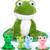 MorisMos Big Frog Stuffed Animal Plush Toys,Large Green Mommy Frog Toy and 4 Baby Toads for Kids,Cute Plush Toad Toys,Soft Green Stuffed Animals Gift for Girls Boys Christmas Baby Shower Birthday