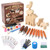 Trafagala Wood Carving Kit Farm Animals Whittling Kit for Beginners Adults Kids,Wood Carving Tools Set with Whittling Knife and K2 Carbon Steel Wood Carving Knife and 5Pcs Big Basswood Blocks