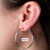 Clip On Spring Hoop Earrings for Non-Pierced Ears (40mm, Red)