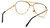 Pyramex Pathfinder Aviator Safety Glasses with Gold Frame and Clear Lens