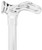 Deluxe Comfort Clear Lucite Cane with Contour Handle, Right Handed - Clear Sleek Design - Safety Aid - 250lbs Limit - Cane, Clear