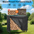 Premium 4Ft Firewood Rack Cover Set Heavy Duty Steel Log Holder for Outdoor/Indoor Use, Waterproof Storage for Patio, Fireplace & Backyard, Ventilated Design, Easy Assembly, Black