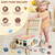 Wooden Baby Walker with Wheels, Montessori Kitchen Walking Toys, Pretend Play Grocery Toys, Sorting and Stacking Toys for Infants and Toddlers, Push and Pull Learning Activity Walkers Wooden Baby Walker with Wheels, Montessori Kitchen Walking Toys, Pretend Play Grocery Toys, Sorting and Stacking Toys for Infants and Toddlers, Push and Pull Learning Activity Walkers