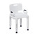 Drive Medical RTL12505 Handicap Bathroom Bench with Back and Arms, White