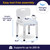 Drive Medical RTL12505 Handicap Bathroom Bench with Back and Arms, White