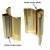 Gordon Glass® 3" Bright Gold Frameless Shower Door Handle with Metal Strike - Magnet is NOT Included and Sold Separately