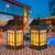 anyperfect 14" Solar Lantern Outdoor Waterproof, Glass Flickering Flame Solar Lanterns, Hanging Metal Lantern Decorative for Patio Front Porch Garden Backyard Tabletop Party Decoration anyperfect 14" Solar Lantern Outdoor Waterproof, Glass Flickering Flame Solar Lanterns, Hanging Metal Lantern Decorative for Patio Front Porch Garden Backyard Tabletop Party Decoration