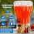 Buddeez Clear Drink 3.5 Gallon Plastic Beverage, Comes with Stand, Spigot, Ice Cone, Large Punch Dispenser for Parties