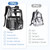 Cusangel Clear Backpack for Girls Women TPU Large 16X11X5 in bookbag Heavy Duty See Through Transparent School Bookbag for Sport Event,Stadium Events&Work Backpacks(16 in-Black)