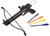 Tactical Crusader Hand Held Hunting Archery 50LB Pistol Crossbow Gun, Black (Darts Color May Vary)