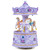 MS. WENNY Purple Carousel Music Box with LED Lights, Hand Painted Resin Horse Figurine, Rotating Musical Gift for Girls, Birthday, Christmas, Home Décor, Plays Canon in D Tune