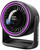 Gaiatop Desk Fan with Touch Control, 4000mAh Battery, 5 Speeds Ultra Quiet Bedroom Fan with LED Display, 90° Tilt, 7.7 In USB-C Rechargeable Desktop Fan for Dorm Office Room Home Office, Black Purple