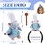 Mejglrc Rat Chef headband, removable mouse plush toys, adjustable headbands for adults and children - Party accessories