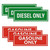 FSTURIOS 6PCS Gasoline Only & Diesel Only Stickers, Weatherproof Adhesive Gas Diesel Sign Vinyl Decal, Waterproof Fuel Identification Labels for Trucks Tractors Fuel Tank Gas Caps