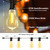 Porbench 75FT Outdoor String Lights with 35+3 Waterproof Bulbs, 2FT Bulbs Apart, Dimmable & Connectbale, Commercial Grade Patio String Lights for Outside Porch Backyard Garden Deck Decor Porbench 75FT Outdoor String Lights with 35+3 Waterproof Bulbs, 2FT Bulbs Apart, Dimmable & Connectbale, Commercial Grade Patio String Lights for Outside Porch Backyard Garden Deck Decor