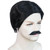 BESTBEL+Hair Cap Men Short Black Wig With Mustache Black Synthetic Anime Hair for Halloween Cosplay Mens Cosplay Outfit for Costume Party