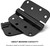 goldenwarm 3 Pack Black Self Closing Door Hinges with 5/8'' Radius Corners - Adjustable Tension Soft Close Hinges for Interior/Exterior Doors, Heavy Duty 4 Inch Hinges with Durable & Quiet Closure