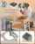Jovrun Elevated Dog Bowls, Dog Feeder with Stainless Steel Dishes & Slow Feeder Bowl, 5 Heights Adjustable Raised Stand for Medium Large, Food Dishes with Non-Slip Feet