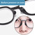 TORWOL Self-Adhesive Air-Cushion Nose Pads, 10 Pairs Silicone Anti-Slip Air Bag Nose Pieces for Glasses Sunglasses,Black-L