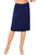 Lovasy Half Slip for Women Under Dress Lace Slip Skirt Anti-Cling Knee Length Underskirt Navy Blue,Medium