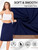 Lovasy Half Slip for Women Under Dress Lace Slip Skirt Anti-Cling Knee Length Underskirt Navy Blue,Medium