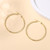 Gadilay 14K Gold Hoop Earrings for Women 14K Gold Earrings Classic Shiny Gold Earring for Women 20/30/40/50mm