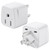 2 Pack US to Argentina Australia China Travel Plug Adapter, Type I 3 Pin Grounded Wall Plug Wall Outlet Power Adapter for Argentina Australian,New Zealandand More (Type I - White) 2 Pack US to Argentina Australia China Travel Plug Adapter, Type I 3 Pin Grounded Wall Plug Wall Outlet Power Adapter for Argentina Australian,New Zealandand More (Type I - White)