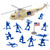 TimMee Plastic Army Men Helicopter Playset - Desert Tan 26pc Made in USA