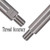 Luo ke 3 Pcs 5/8'' - 11 Thread Angle Grinder Extension Connecting Rod - Heavy Duty Stainless Steel Extender Shaft Adapter Set for Rotary Polisher Car Polisher Electric Polisher